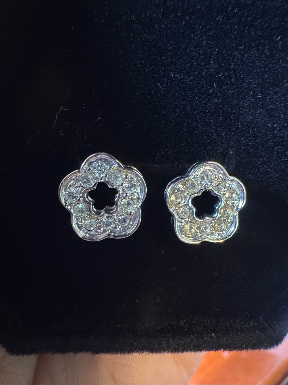 3271-Swarovski Crystal Element post earrings. Velvet box included.